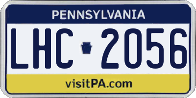PA license plate LHC2056