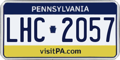 PA license plate LHC2057