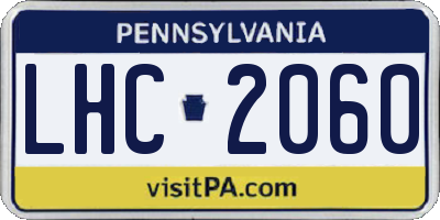 PA license plate LHC2060