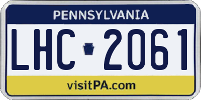 PA license plate LHC2061