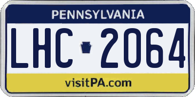 PA license plate LHC2064