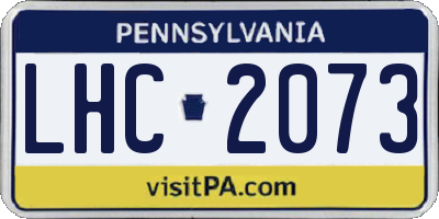 PA license plate LHC2073