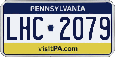 PA license plate LHC2079