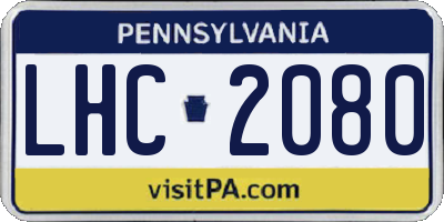 PA license plate LHC2080