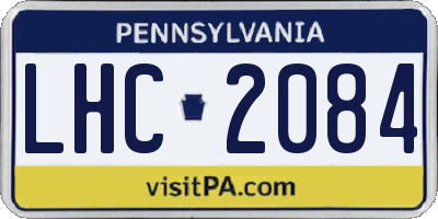 PA license plate LHC2084