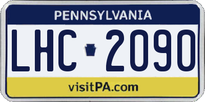 PA license plate LHC2090