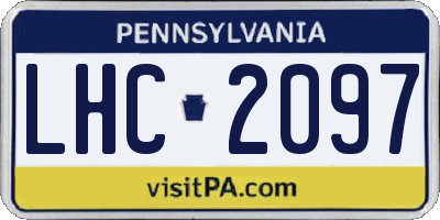 PA license plate LHC2097