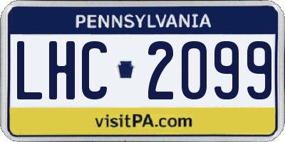 PA license plate LHC2099