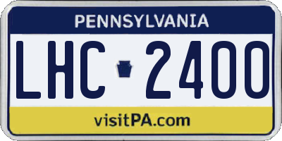 PA license plate LHC2400
