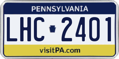PA license plate LHC2401