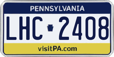 PA license plate LHC2408