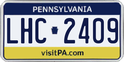 PA license plate LHC2409