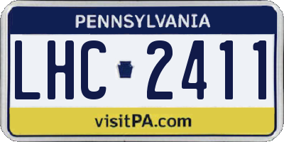 PA license plate LHC2411