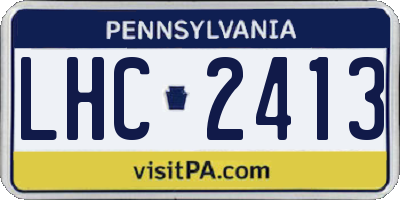 PA license plate LHC2413