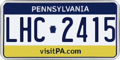 PA license plate LHC2415