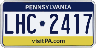 PA license plate LHC2417