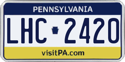 PA license plate LHC2420