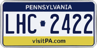 PA license plate LHC2422