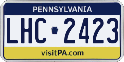 PA license plate LHC2423