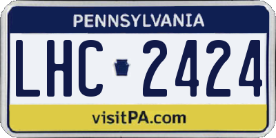 PA license plate LHC2424