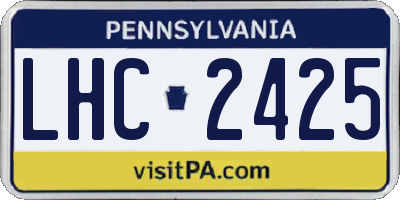 PA license plate LHC2425