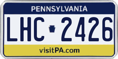 PA license plate LHC2426