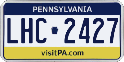 PA license plate LHC2427