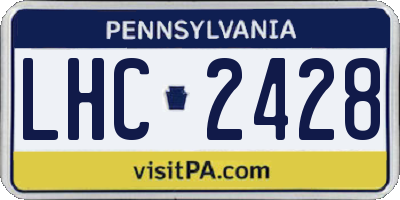 PA license plate LHC2428