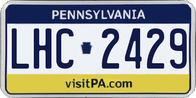 PA license plate LHC2429