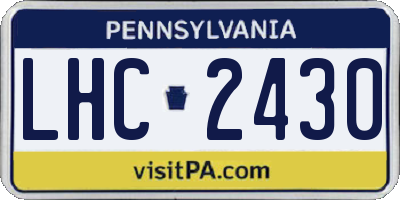 PA license plate LHC2430