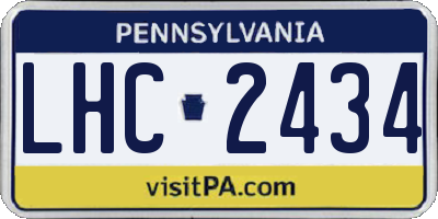 PA license plate LHC2434