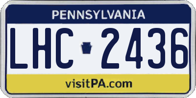 PA license plate LHC2436