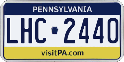 PA license plate LHC2440