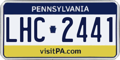 PA license plate LHC2441