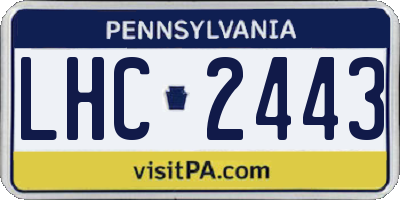 PA license plate LHC2443