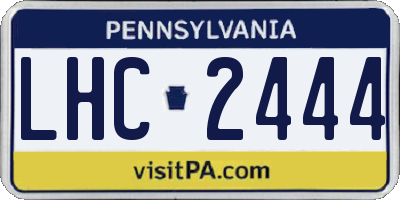 PA license plate LHC2444