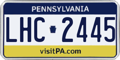 PA license plate LHC2445