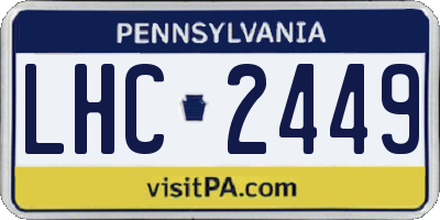PA license plate LHC2449