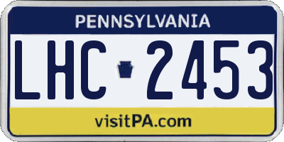 PA license plate LHC2453