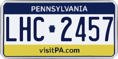 PA license plate LHC2457