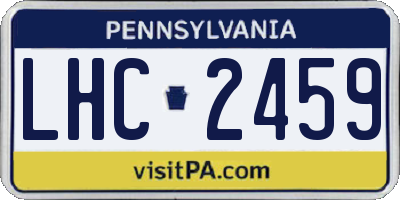 PA license plate LHC2459