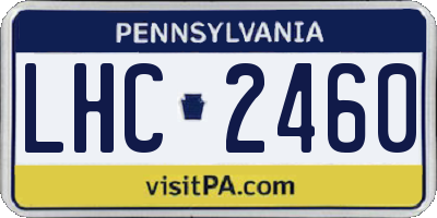 PA license plate LHC2460