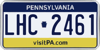 PA license plate LHC2461