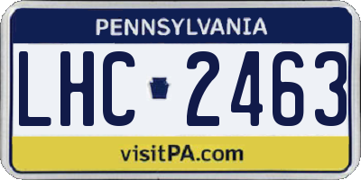 PA license plate LHC2463