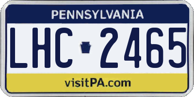 PA license plate LHC2465