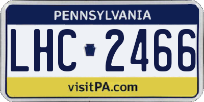 PA license plate LHC2466