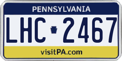 PA license plate LHC2467