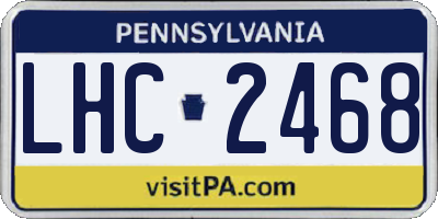 PA license plate LHC2468