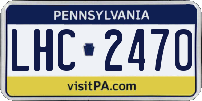PA license plate LHC2470