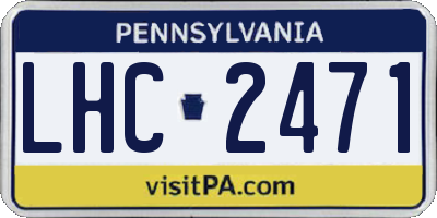 PA license plate LHC2471